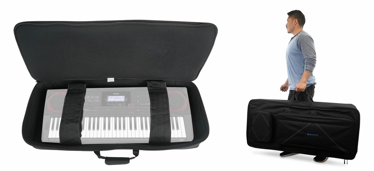 Rockville 61 Key Padded Rigid Durable Keyboard Gig Bag Case For CASIO CT-X3000 Rockville 61 Key Padded Rigid Durable Keyboard Gig Bag Case For CASIO CT-X3000