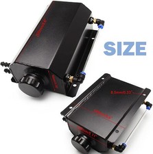 Universal 2l Aluminum Coolant Radiator Overflow Reservoir Expansion Tank Black