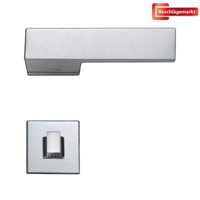 Türdrücker Linea Cali Rosettengarnitur eckig Loft Chrom matt WC Drückergarnitur