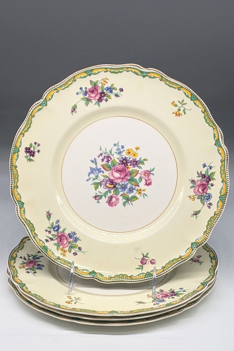 SET 4 Johnson Brothers SUMMER Dinner plate Old Staffordshire 10