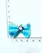 Handmade Hair Bows - Holiday - Christmas - Penguin - Bow 1