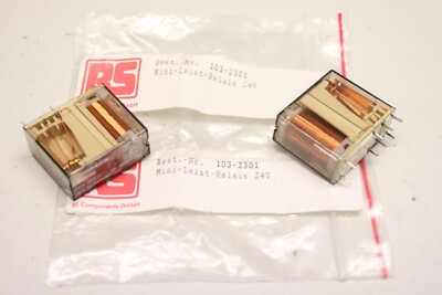 2x SCHRACK RP420024  103-2301 24V  Relais Printrelais OVP