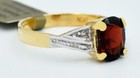 GENUINE 1.16 Cts GARNET & DIAMOND RING 10K GOLD - Free Certificate Appraisal — photo 3