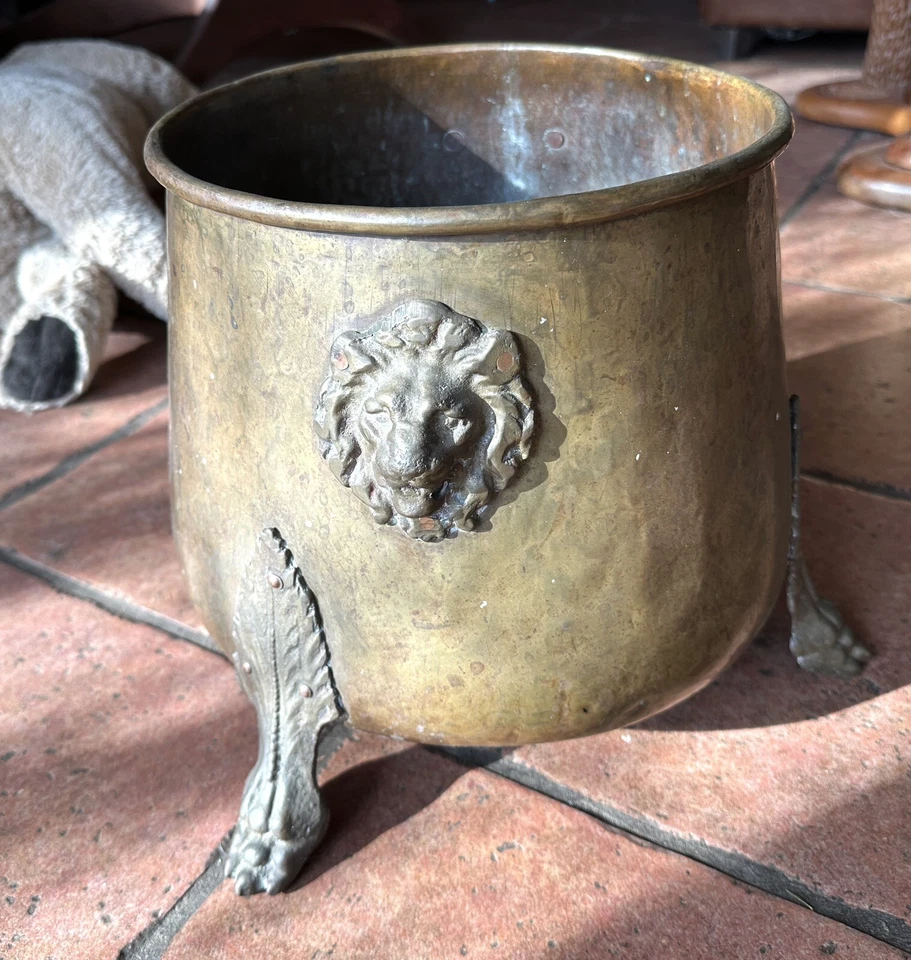 Artes y manualidades ruso martillado cobre león jardinero Foto 4 de 4