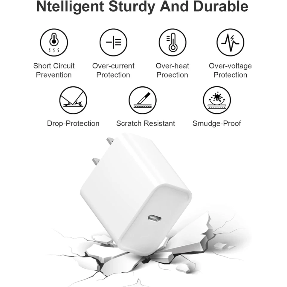 3 in 1 For iPhone Apple Watch Magnetic Fast Charger USB C Cable With 20W PD Cube - Image 4 of 4