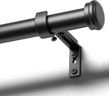 Bastone Tende 80–183 Cm, Asta Estensibile Ø25 Mm, Bastoni per Tende Con Staffe p