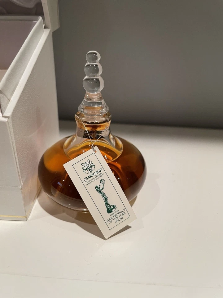 Perfume de mujer dorado Amouage frasco de cristal pulido a mano por Asprey of London 30 ml Foto 4 de 4