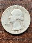 1945 p Washington quarter a very fine coin . plus a silver surprise