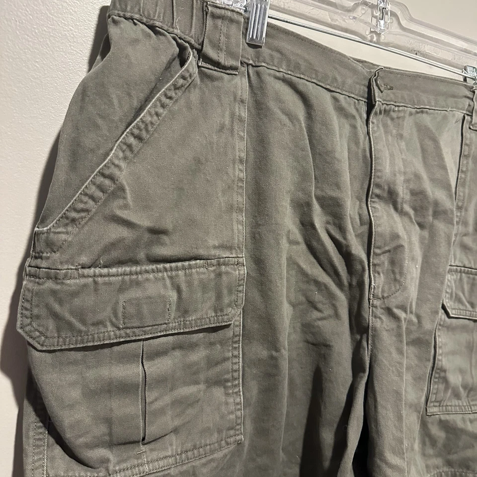 Pantalones Cortos Carga Savane Para Hombre 44 Caqui Cintura Elástica Bolsillos Tecnológicos Senderismo Aire Libre Foto 2 de 4