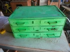 Vintage 3 Drawer HEAVY 27 lb metal Parts Organizer 12" x 17" x 9" Lot 26-39-5-CH