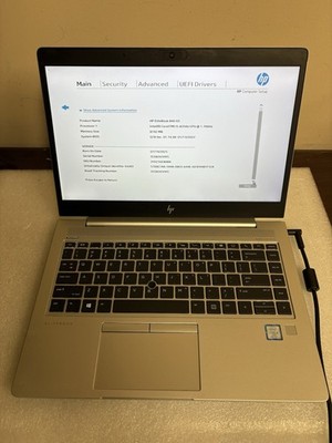 HP ELITEBOOK 840 G5 14'' Intel Core i5-8350U 1.70GHz 8GB RAM 256 Ssd  NVMe