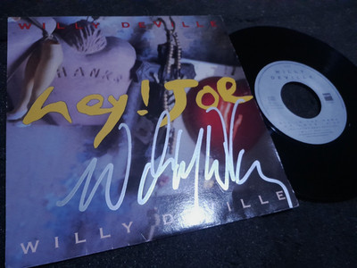 willy Deville Autogramm Vinyl 7' HEY JOE signiert Live Konzert Sammler selten