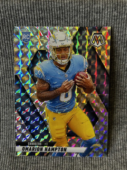 2025 Panini Mosaic - Rookies Omarion Hampton #335 Silver Prizm (RC) CL515
