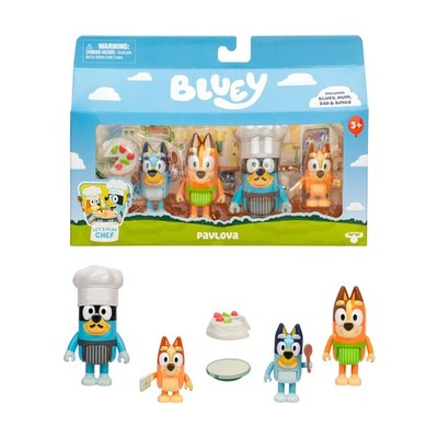 Bluey It's Time For Pavlova With This Pavlova 4 Pack, Includes, Bingo, Bandit In