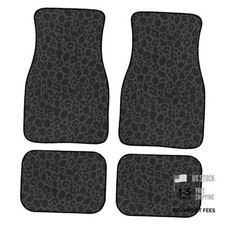 Leopard Print Car Mats Set Of 4 Abstract Wild Animal Skin Texture Cute Black Leopard Print Car Mats Set Of 4 Abstract Wild Animal Skin Texture Cute Black