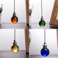 Crystal Ball Designer Bathroom Toilet Pull Chain Cord Handle For Light Switch