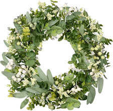 Eucalyptus Leaf Wreath with Berries for Year-Round Front Door Decor