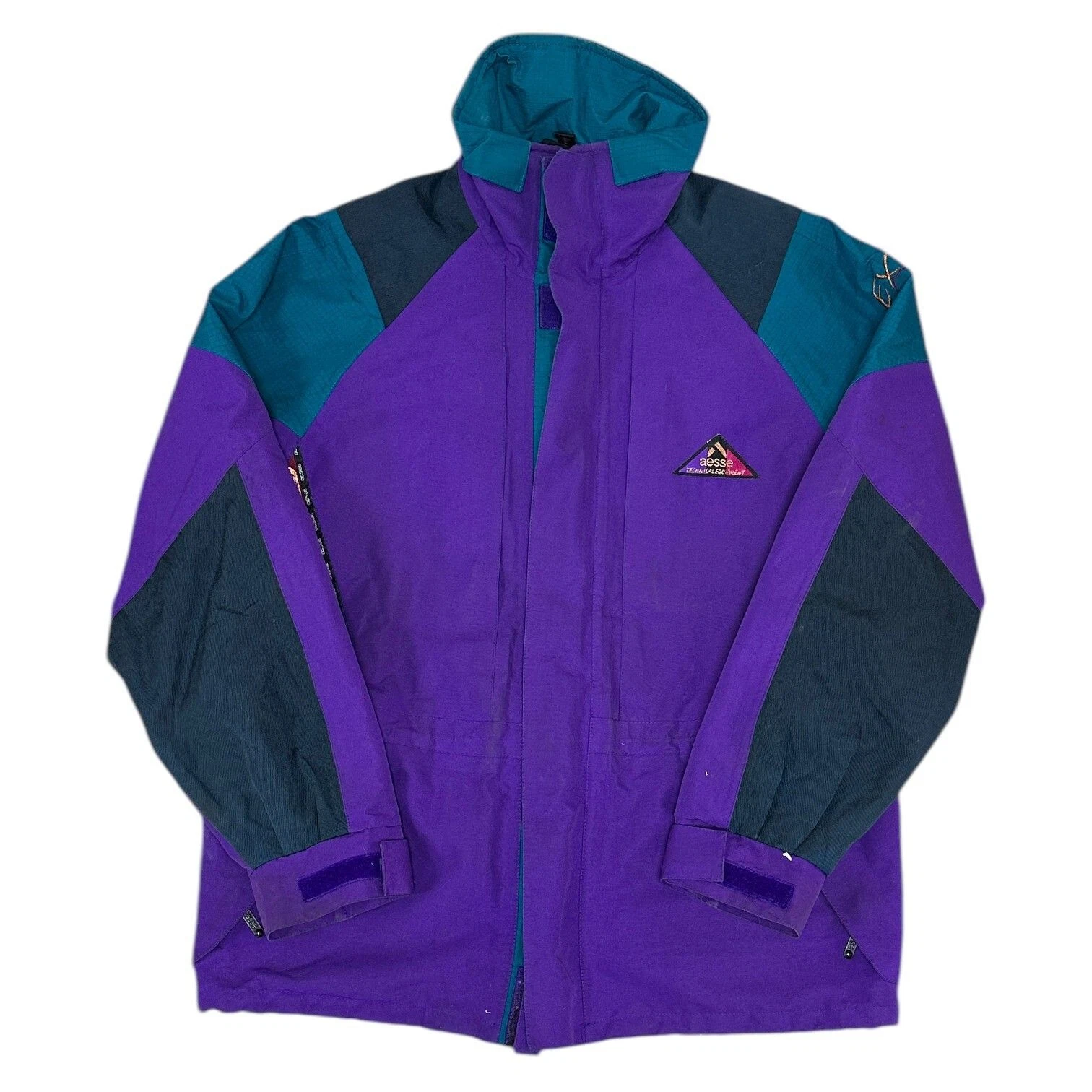 Vintage Aesse Gore-Tex Ski Jacket Snow Skirt Rain Waterproof Purple Mens Medium