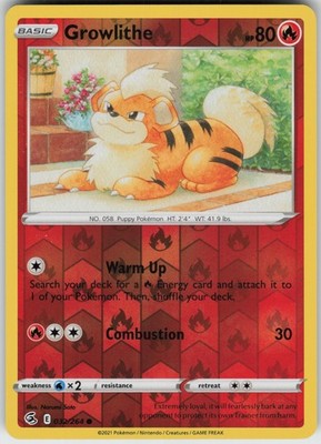 PO-06 Reverse Holo Growlithe 032/264 Common SWSH08: Fusion Strike