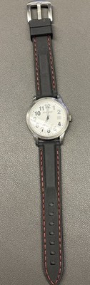 Sharp Easy Read Silver Tone Black Band Men s Quartz Watch - Needs Battery