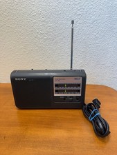 Sony ICF-38 Portable FM/AM 2 Band Radio AC/DC AA Battery Tested Works