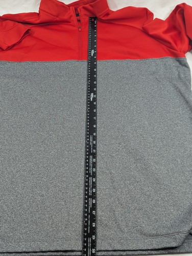 Nike Pullover Mens 3XL Gray Quarter Zip Long Sleeve Athletic Golf Top Midweight - Picture 7 of 9