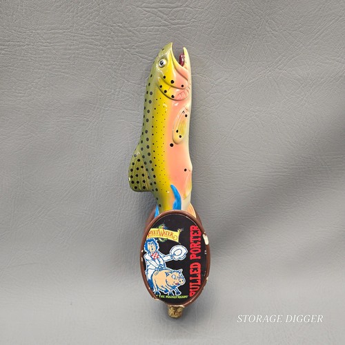 AS IS Sweet Water Brewing Company Rainbow Trout Beer Tap Handle Topper 10.5"