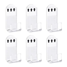 6Pcs Vinyl Record Wall Mount Display Shelf Self Adhesive Clear Acrylic Holder