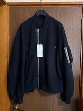 Sacai Men's Black Sponge Sweatshirt MA-1 Jacket L New 25AW Authentic