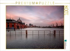 CALVENDO Puzzle Hochwasser bei der Fischauktionshalle 1000 Teile Puzzle quer  1