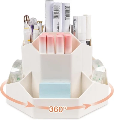 Anstore Schreibtisch Organizer, Multifunktionaler Drehbarer Stiftehalter Kinder