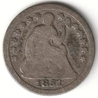 1851-O Seated Liberty Half Dime New Orleans Mint Small Silver Free US Shipping