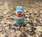Vintage Fisher Price Little People Light Blue Wood Body Train Conductor Engineer