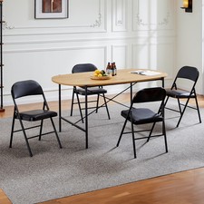 Gianna 2-Pack Folding Chairs, Dining Chairs with Cushioned Seat and Back