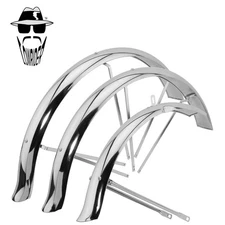 ORIGINAL LOWRIDER 26” Hollow Trike Flared Fender Set Chrome | Rear 2pc + Front.