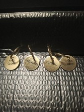 Old Friends Equine, Set/4 Halter Tags, Catlaunch, Kiri's Clown HTF NICE!!!