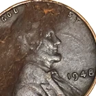 1948-P LINCOLN WHEAT PENNY (DIE CRACK THROUGH LINCOLN HEAD) MISSING LIBERTY