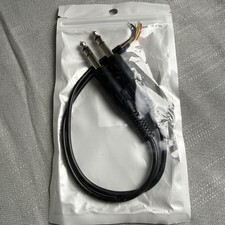 Set Of 2 - 1/4 Inch Mono Plug to Bare Wire Cable 6.35mm Audio Adapter Lead