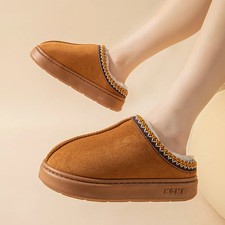 Warm Fleece Lined Slippers for Men  Women   Cozy Non-Slip Indoor House Shoes
