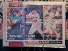 2026 Topps Series 1 #11 RBI National League Leaders Schwarber Alonso Soto