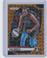 Tina Charles Orange Velocity Prizms 2024 Panini Prizm WNBA #36