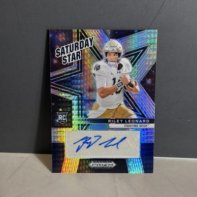 2025 Prizm Draft Picks Riley Leonard Saturday Star Signatures RC Hyper Auto #19