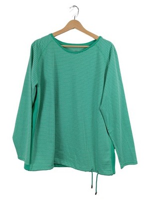 STOOKER Damen Langarm Shirt Pullover Gr. 48/50 XL Grün Zickzack