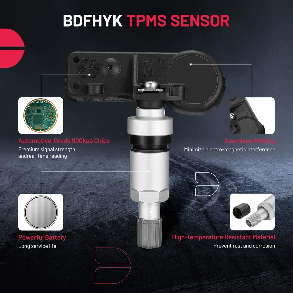 Sensor de presión de neumáticos TPMS preprogramado 4 piezas 56029398AB para Dodge Ram Chrysler Foto 3 de 4