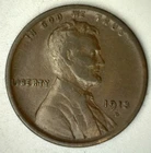 1913 D Lincoln Wheat Cent Coin 1c VF Penny Very Fine Denver Mint