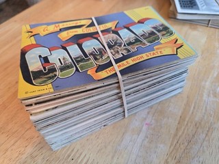 COLORADO 🏔Postcard LOT VINTAGE Rockies 🏔 Denver USA OLD Linen 1930s 40s