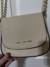 Michael Kors Crossbody Bag- Gold Chain Accents Signs Of Use See Photos