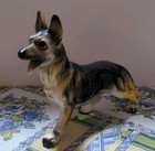 Vintage Deutscher Schäferhund Made In Japan MCM Elsässer Figur
