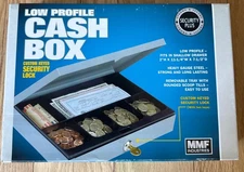 MMF 221-6180-01 Steel Low Profile Cash Box with Security Lock 2 Keys Included