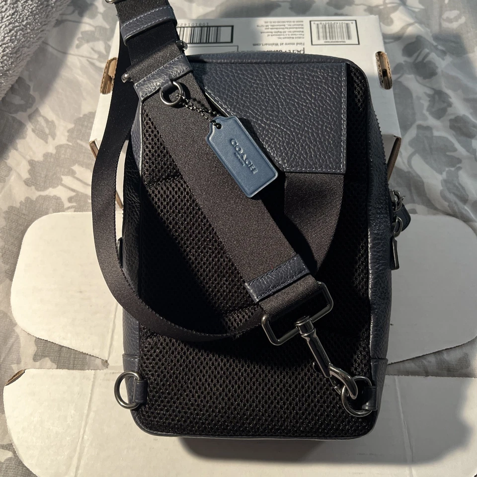 Bandolera/mensajero Coach - cuero azul Foto 2 de 4